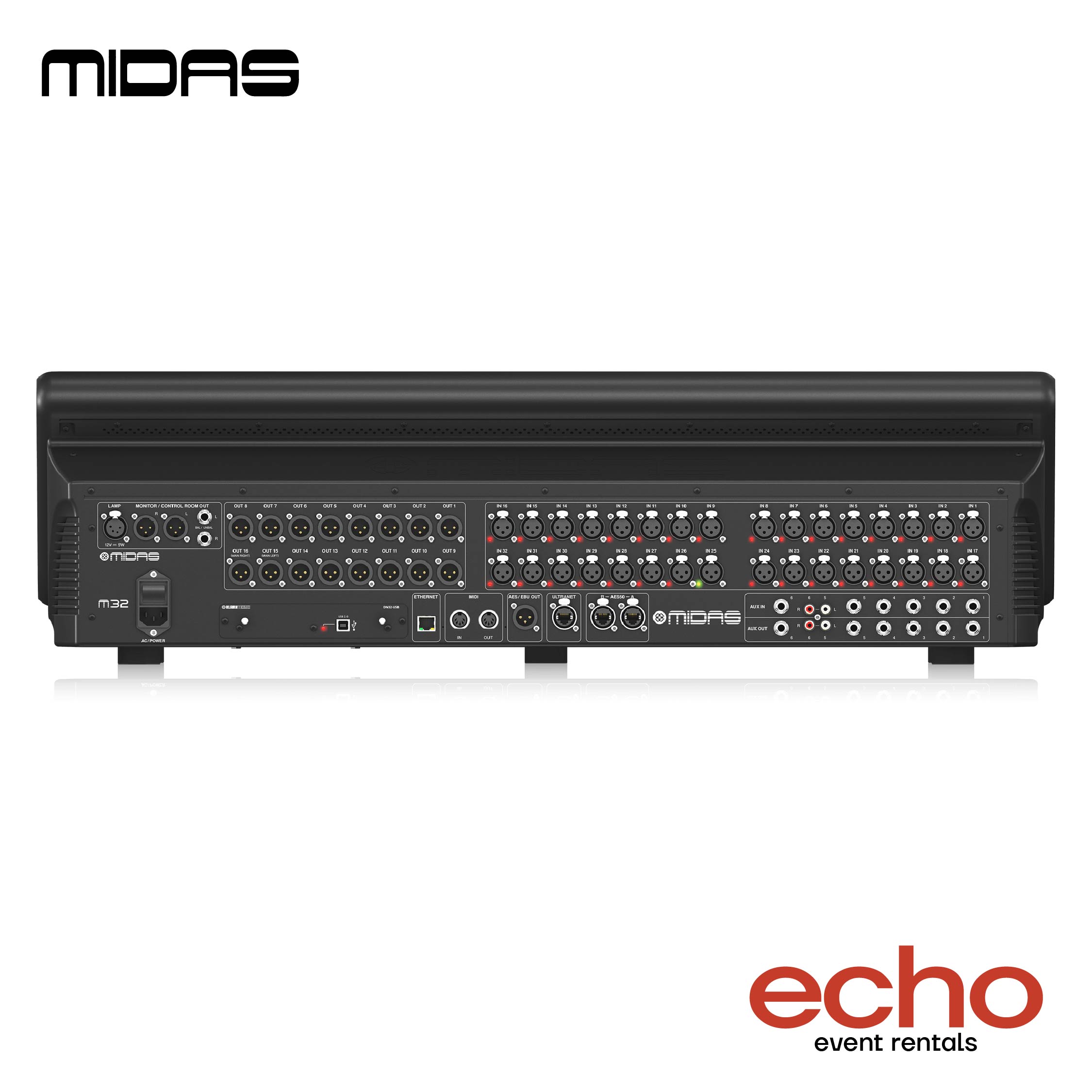 Midas M32 Digital Mixer Rental Dubai | 32-Channel Live Sound Console