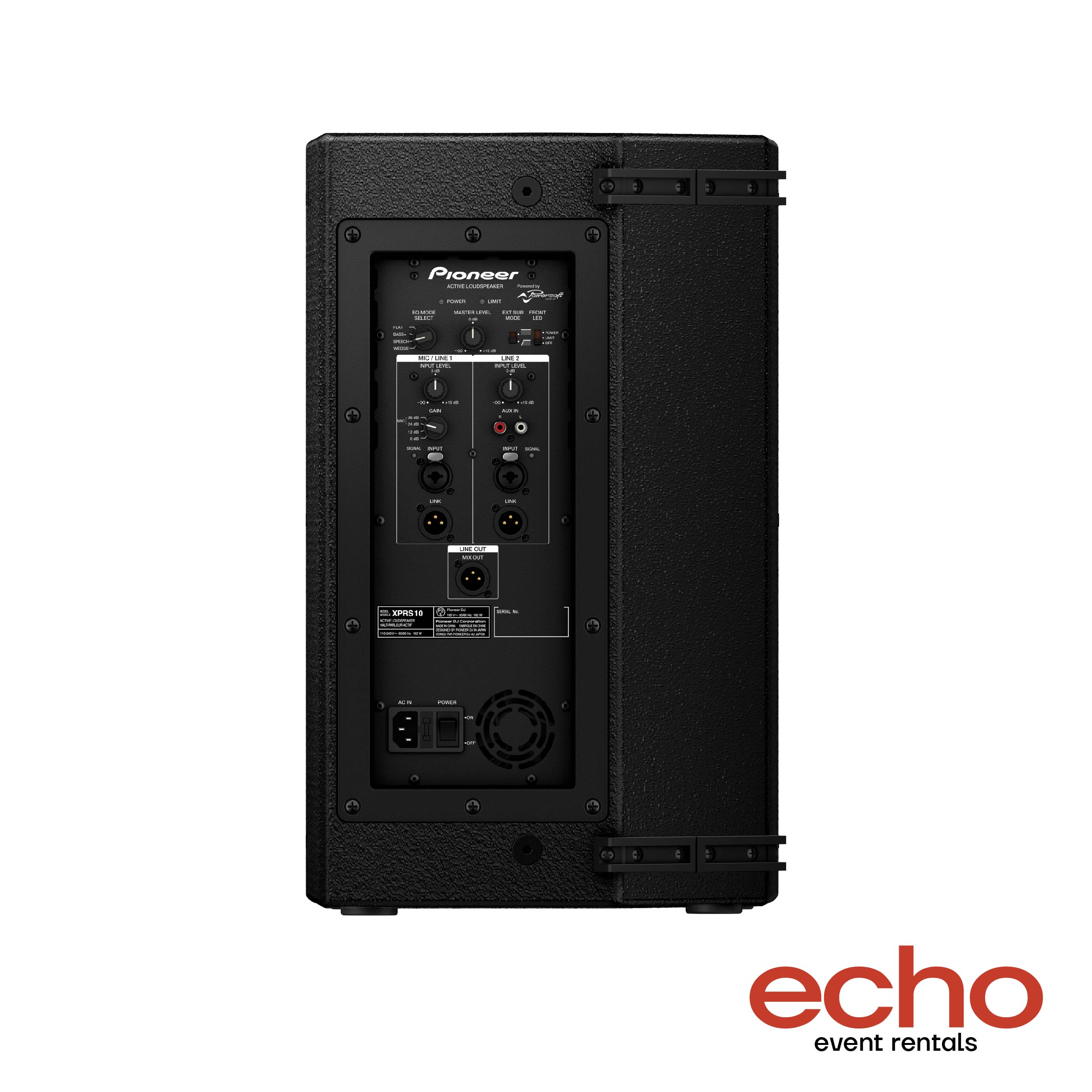 Pioneer XPRS 10 Speaker Rental Dubai, 10 inch active speaker hire Dubai