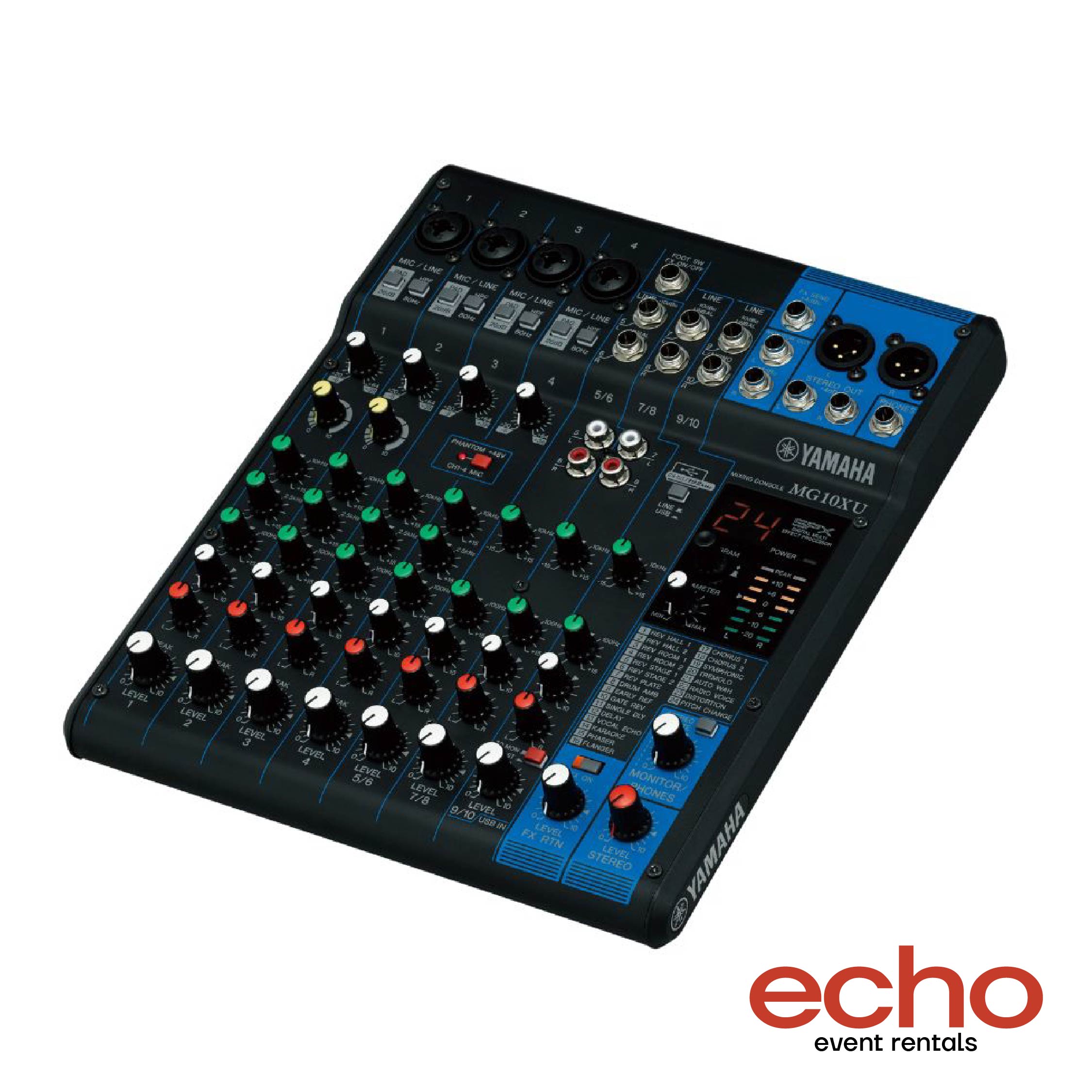 Yamaha MG10XU – Compact 10-Channel Mixer for Rent in Dubai