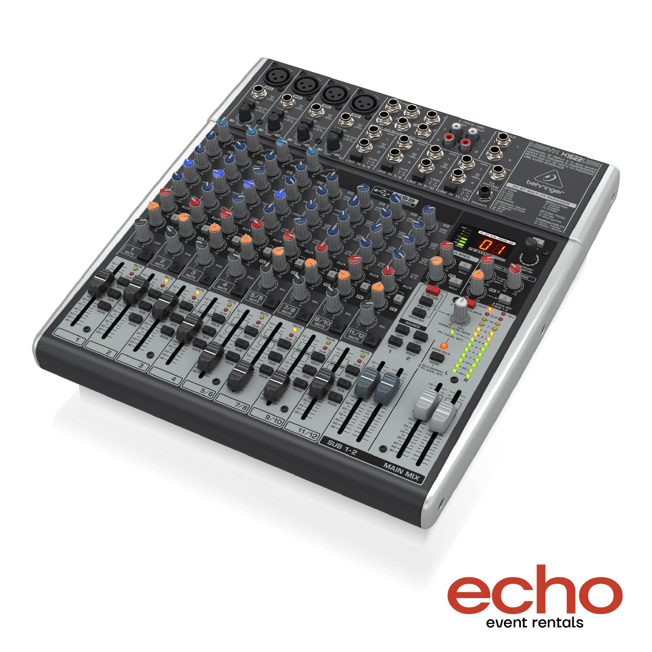 Behringer XENYX X1622USB Mixer Rental in Dubai