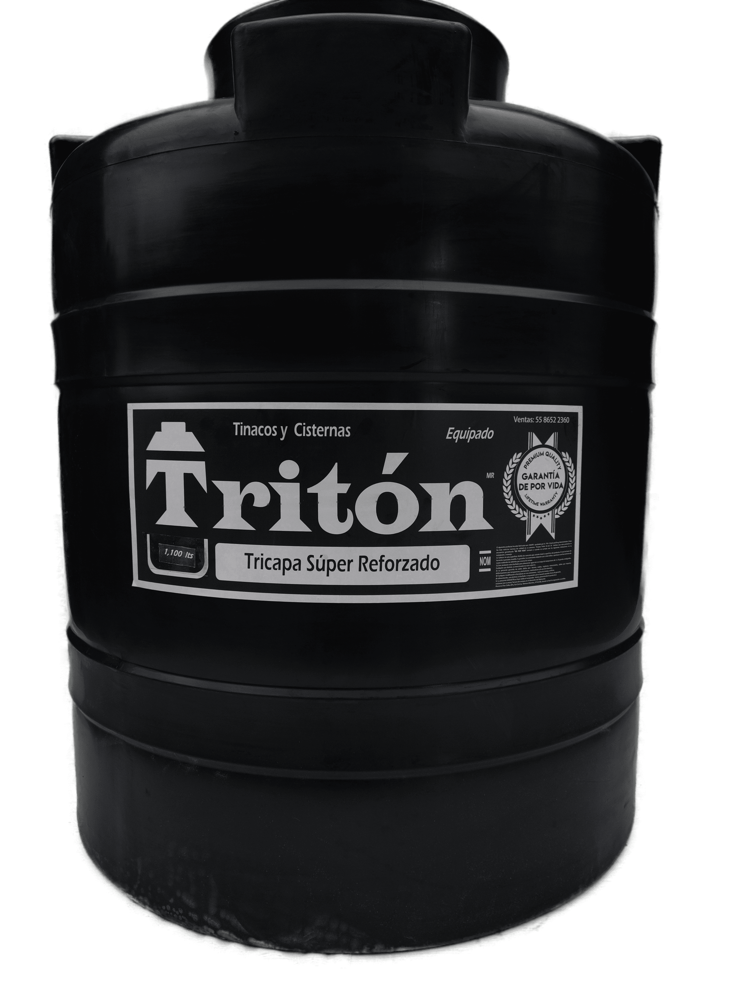 Tinaco Negro Tricapa 1,100 Lts