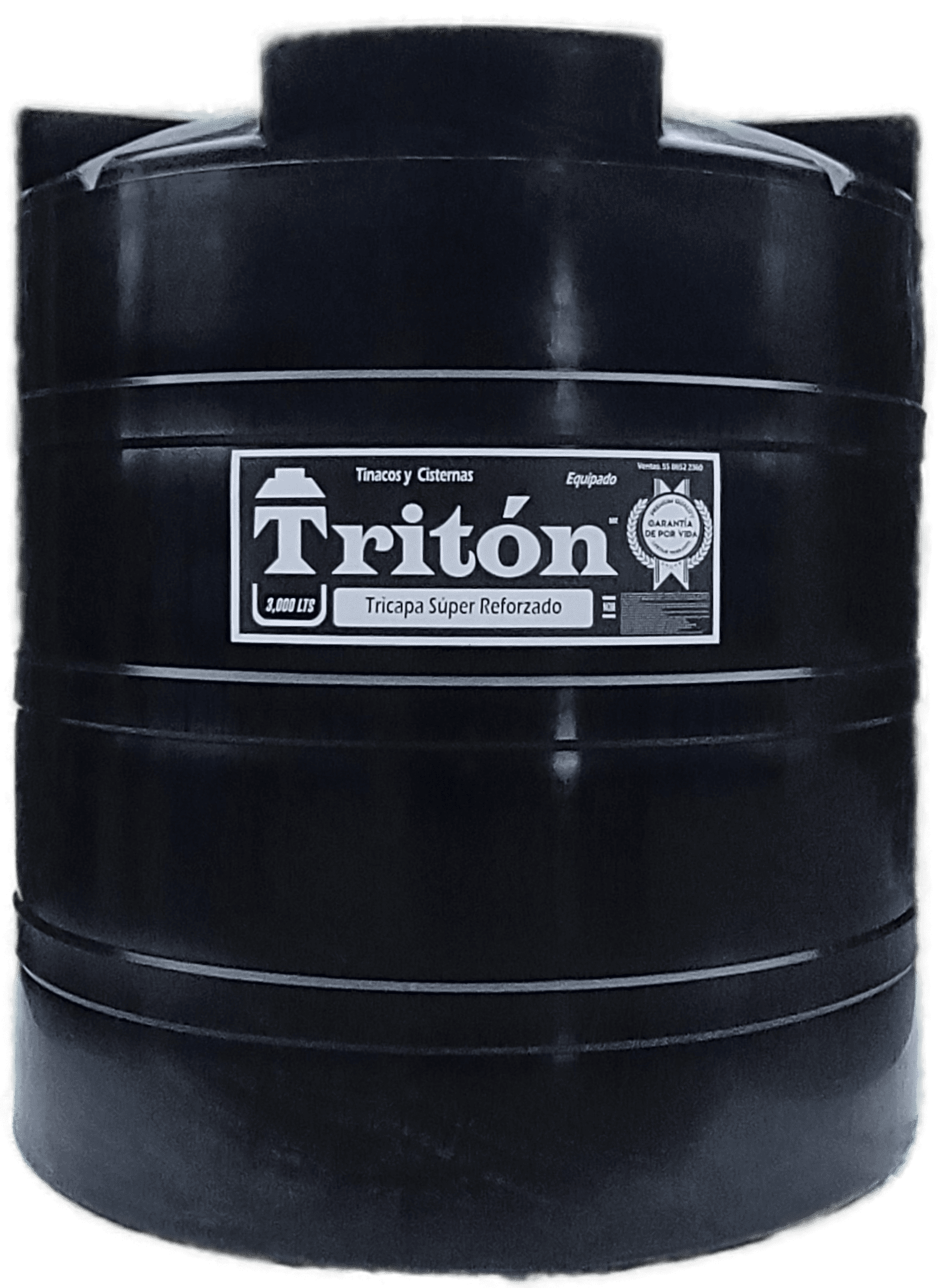 Tinaco Negro Tricapa 3,000 Lts