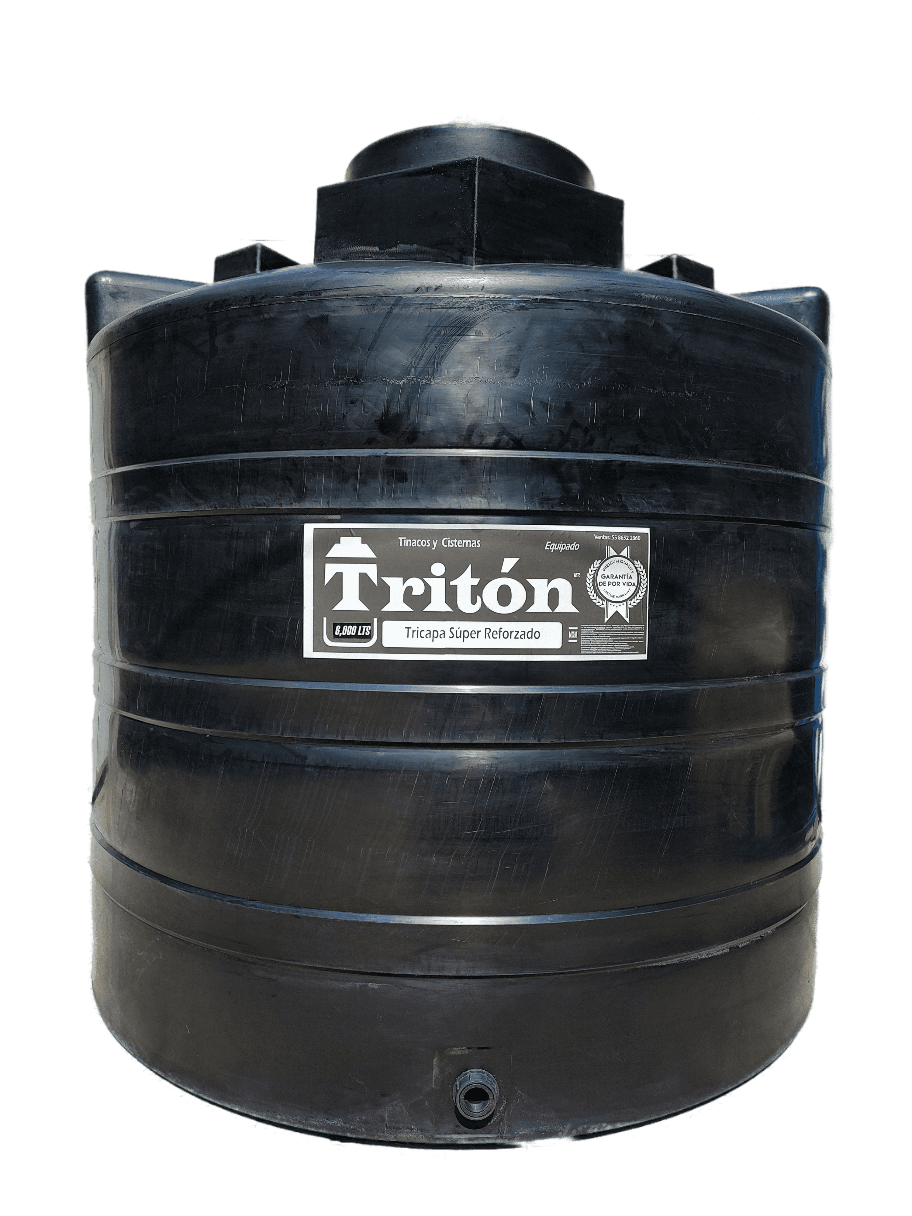 Tinaco Negro Tricapa 6,000 Lts