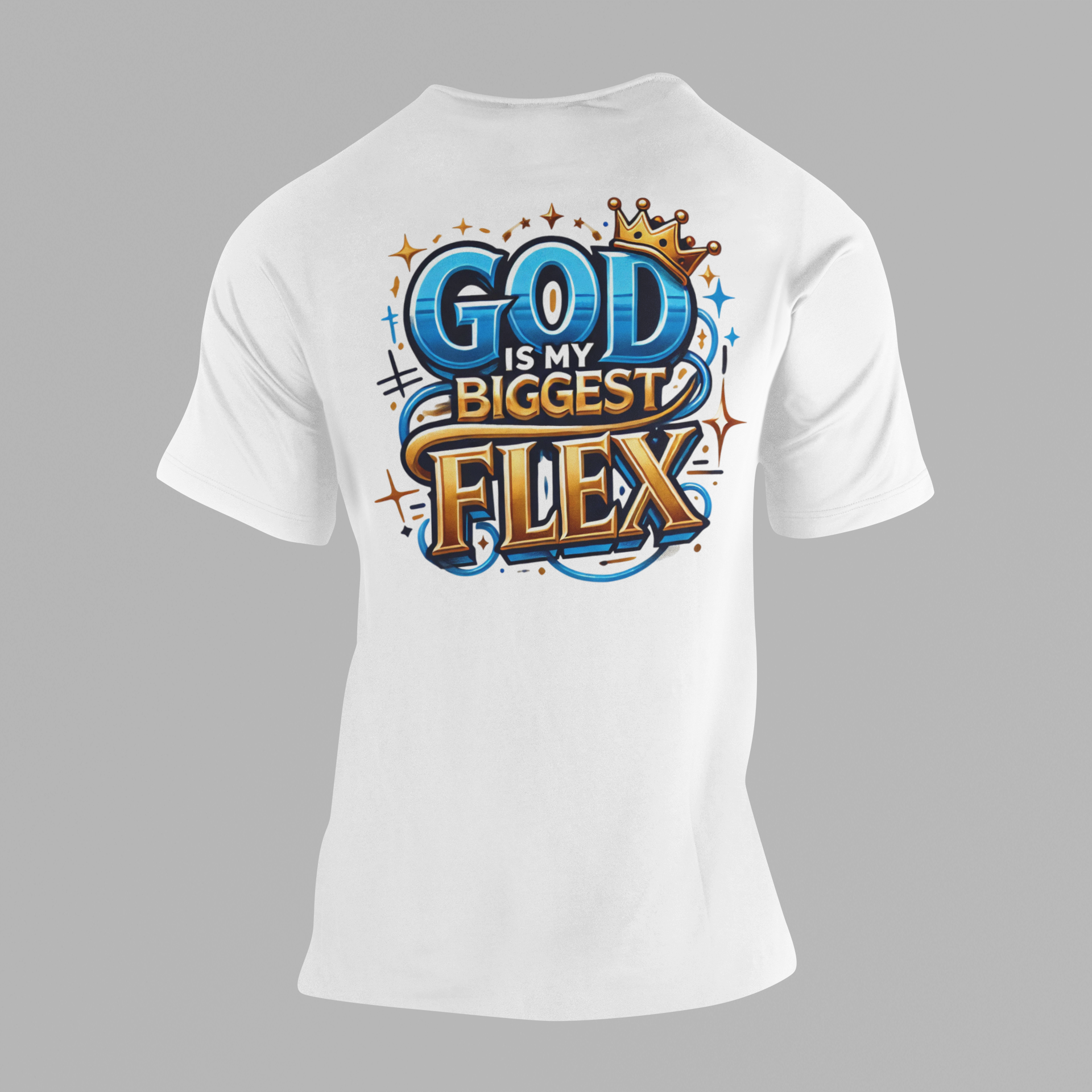 'God Is My Biggest Flex' (small front logo)