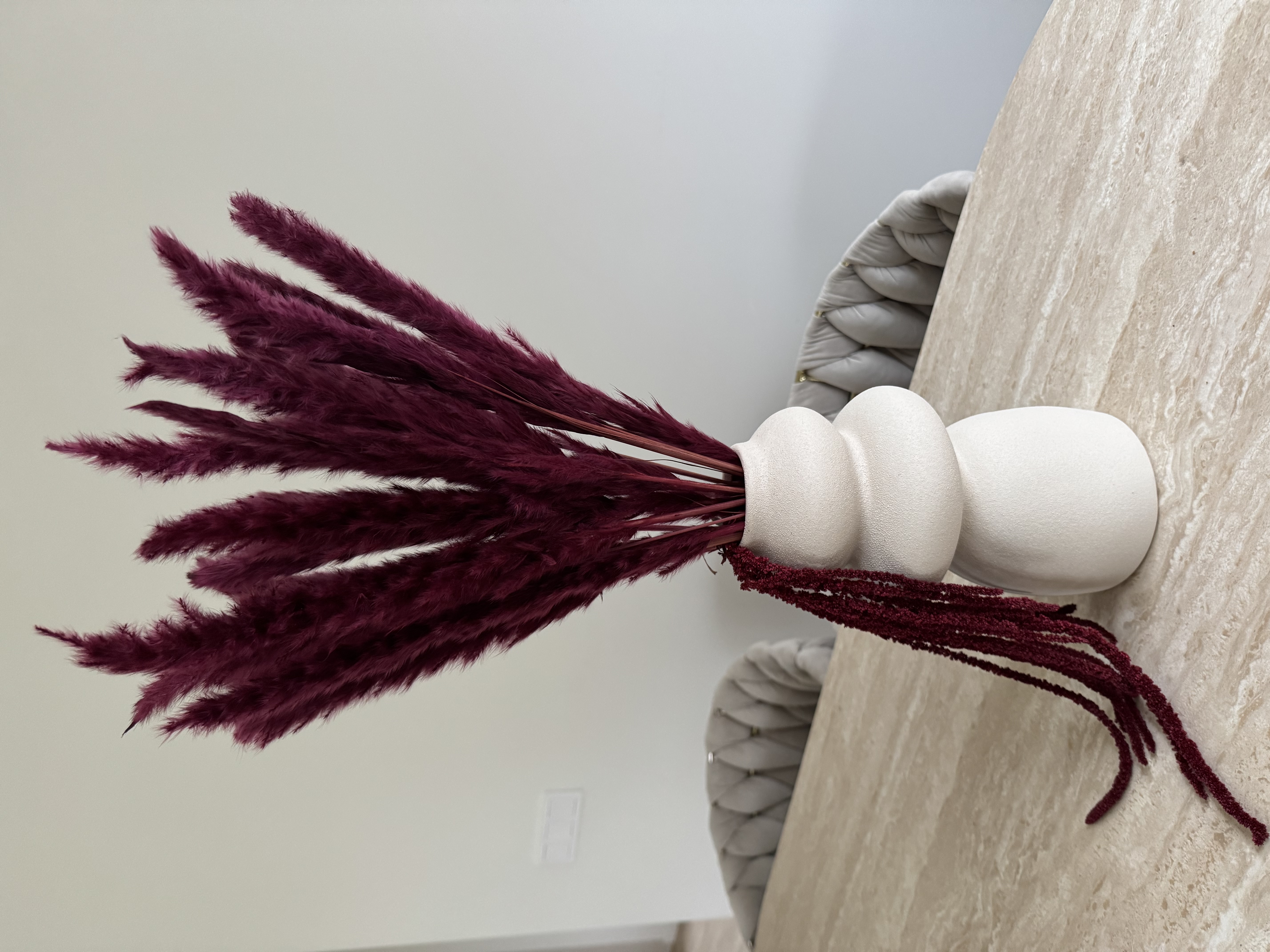 Mini Pampų Burgundiška Puokštė