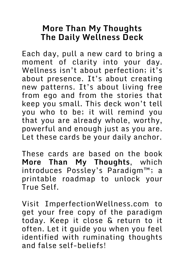 More Than My Thoughts The Daily Wellness Deck