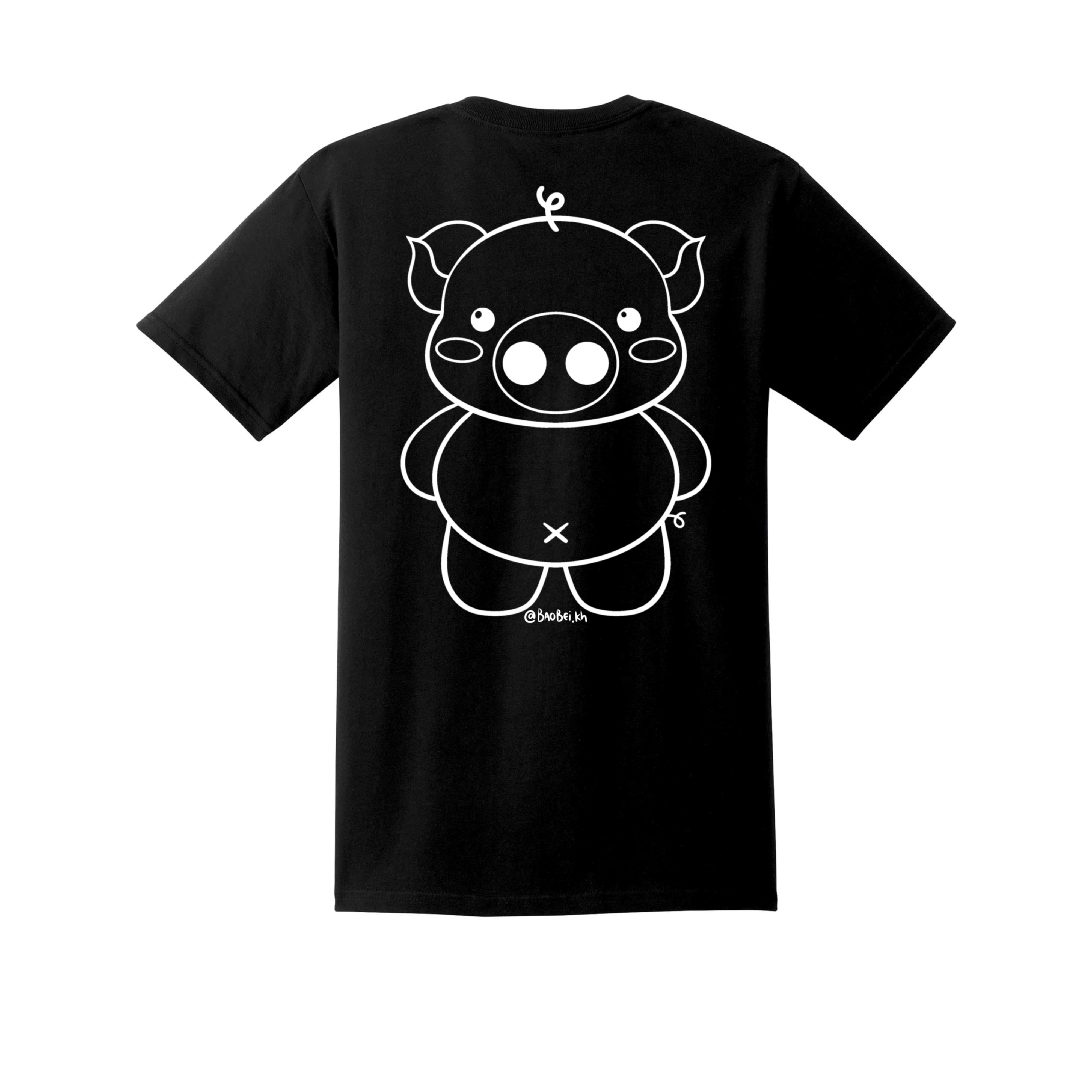 Full Pig Character Blackout Tee