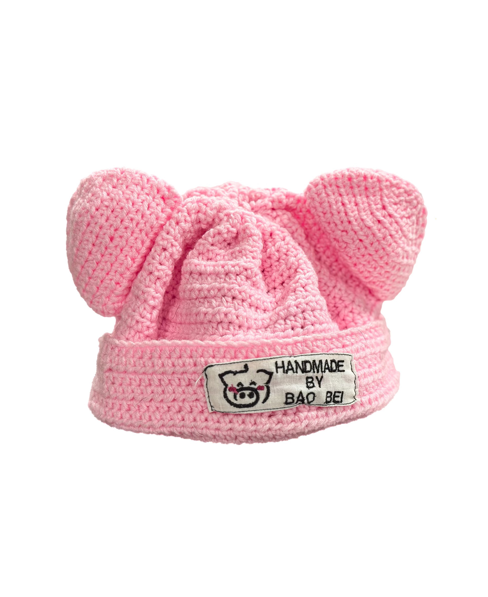 Bao Bei Hand-Croqueted Piggy Hat 