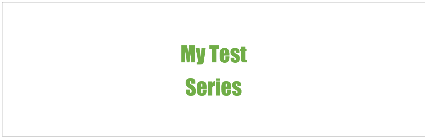 My Test Series