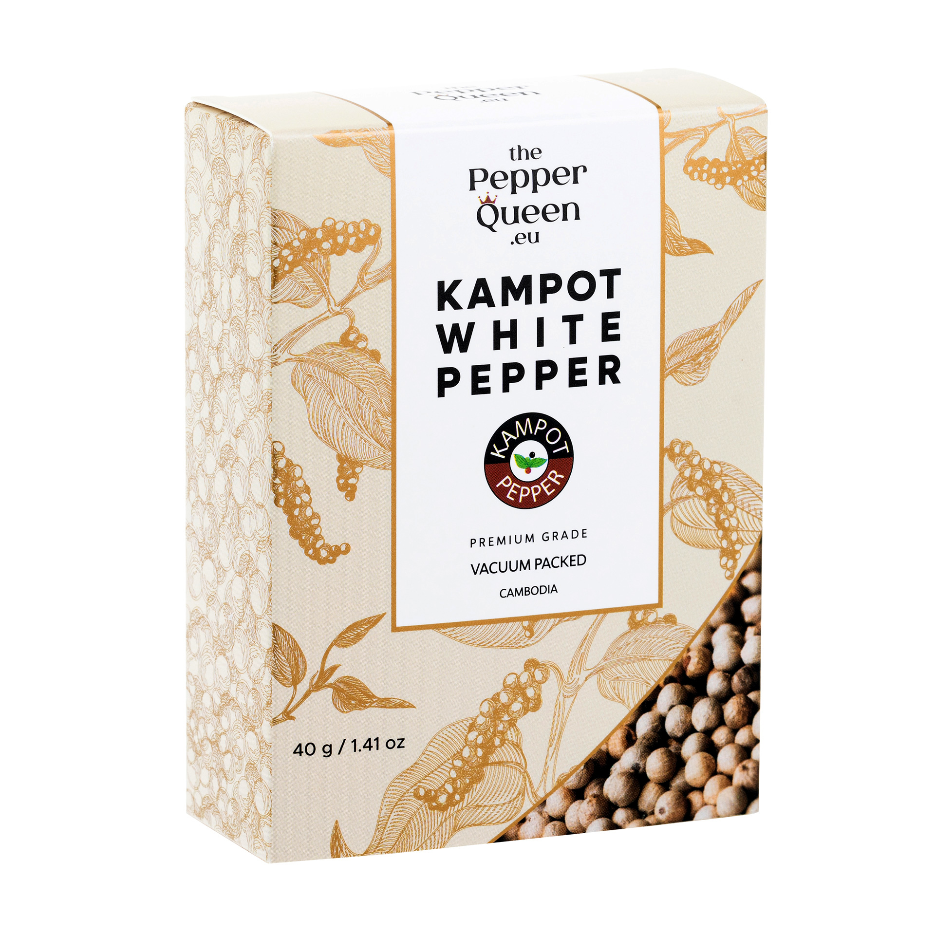 Kampoto baltieji pipirai, 40 g (Kampot White Pepper, 40 g)