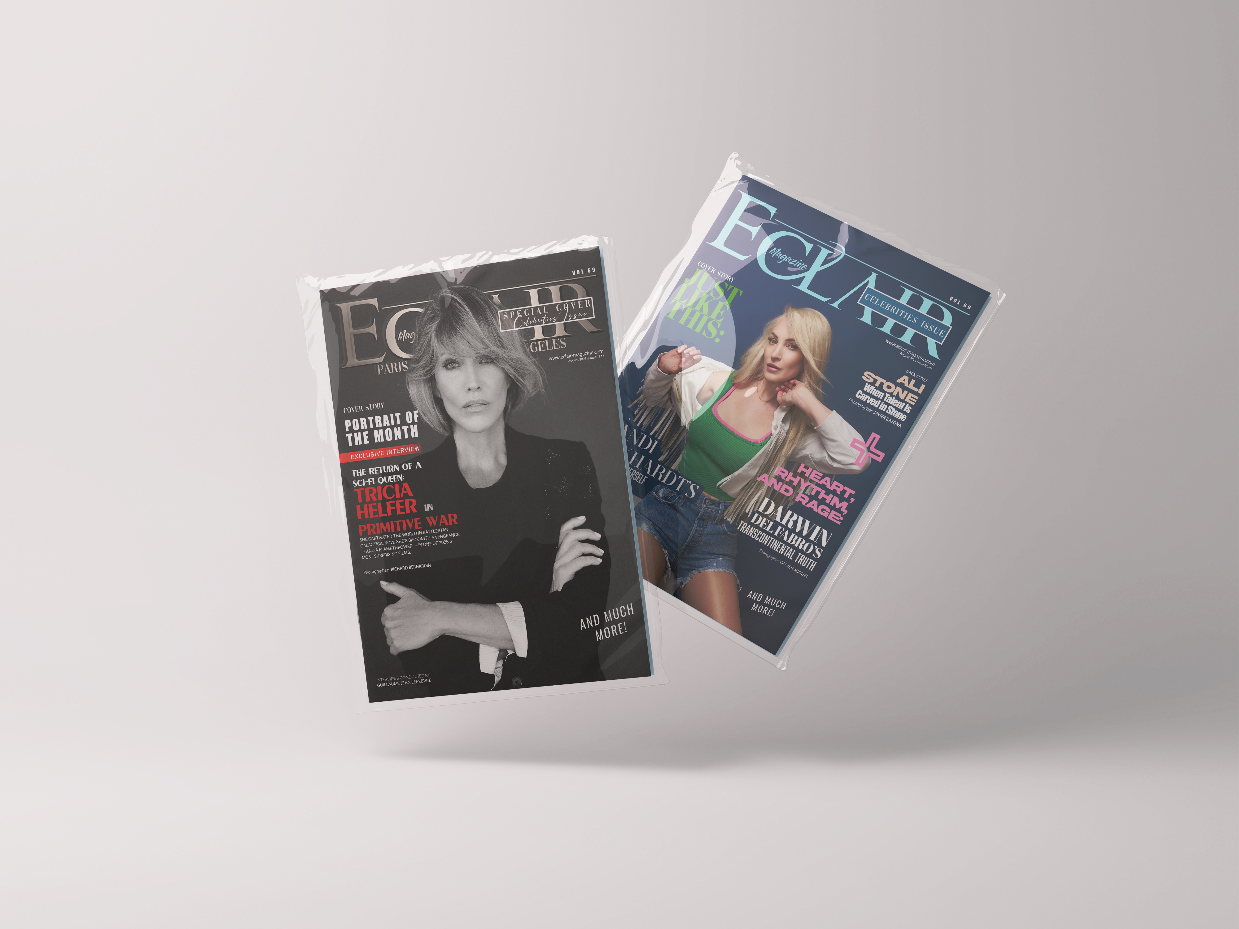 Front & Back Cover + 10 Inside Pages with biography & Interview (Print & web)