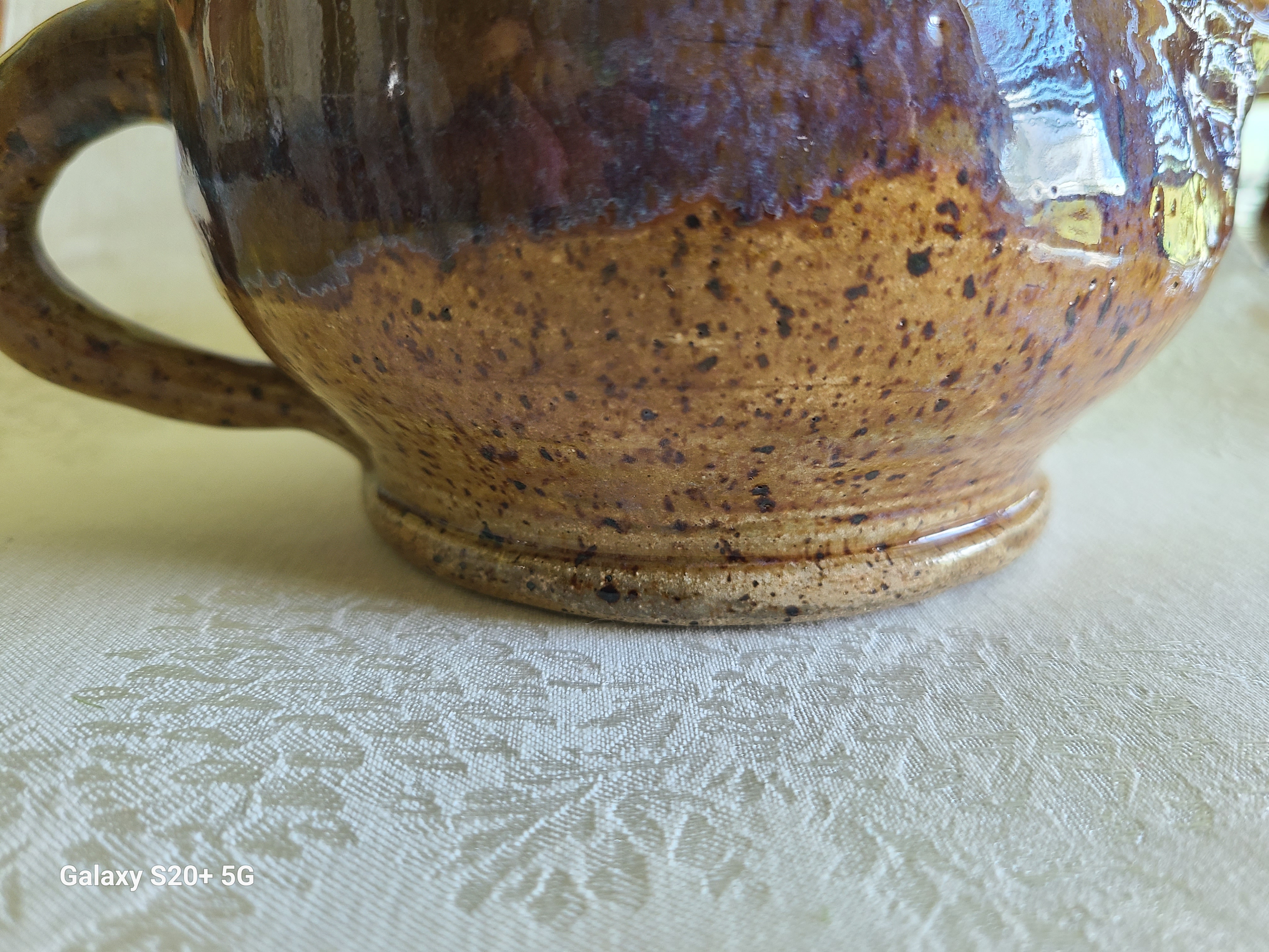 Speckled Lavender Stoneware Batter Bowl