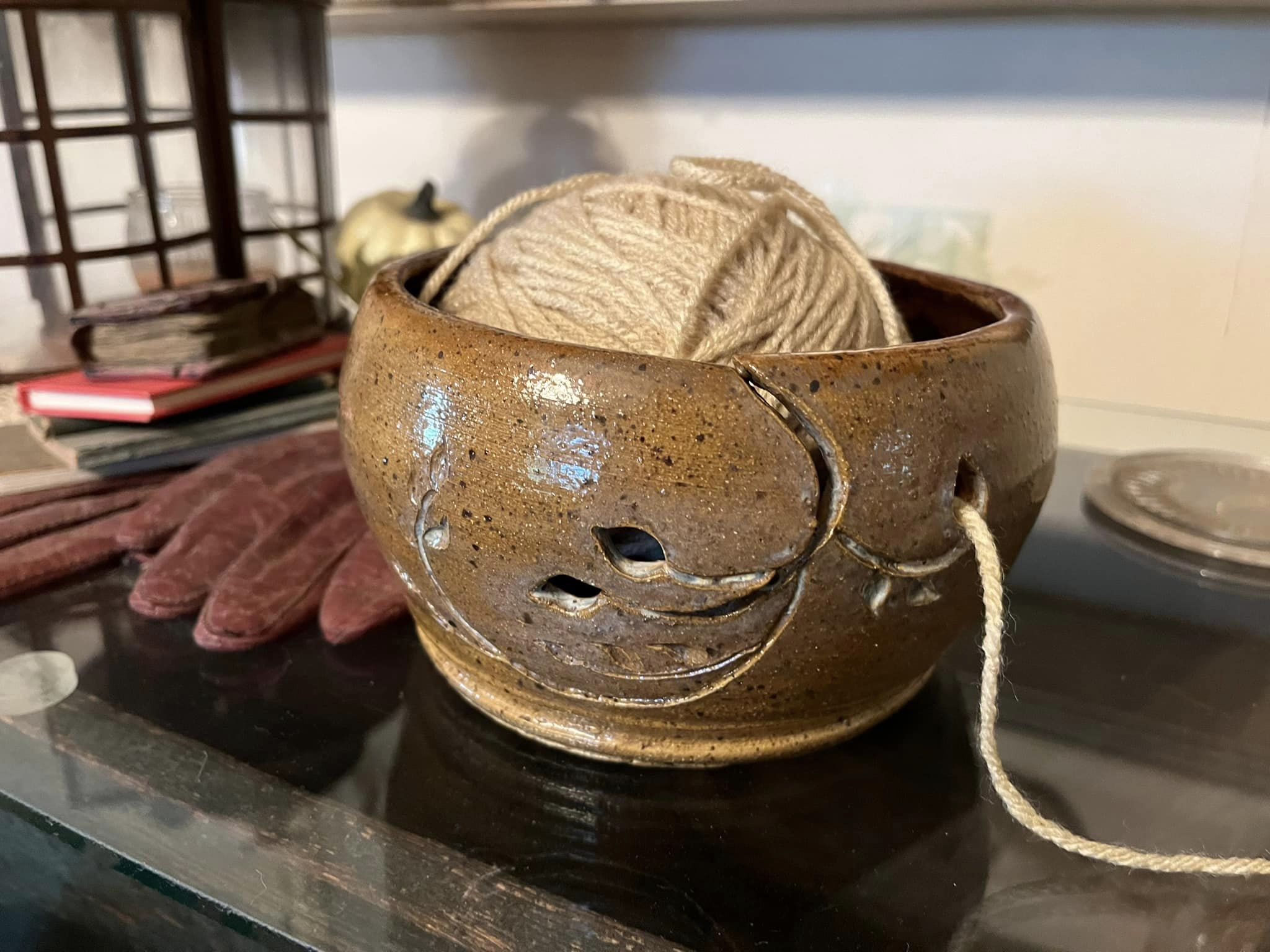 Fawn & Gold Yarn Bowl