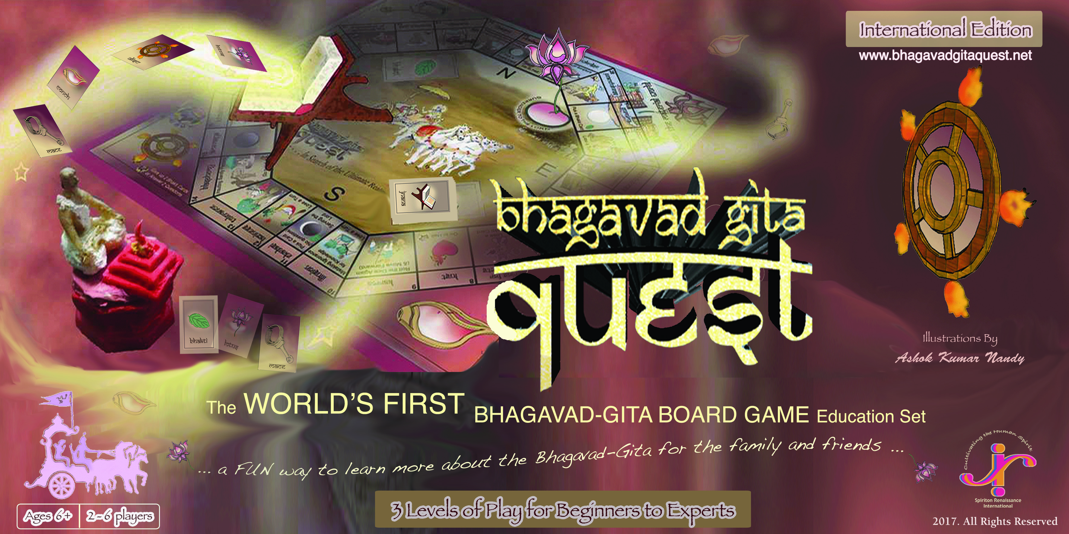 Bhagavad Gita Quest (BGQ) Board Game Education Set