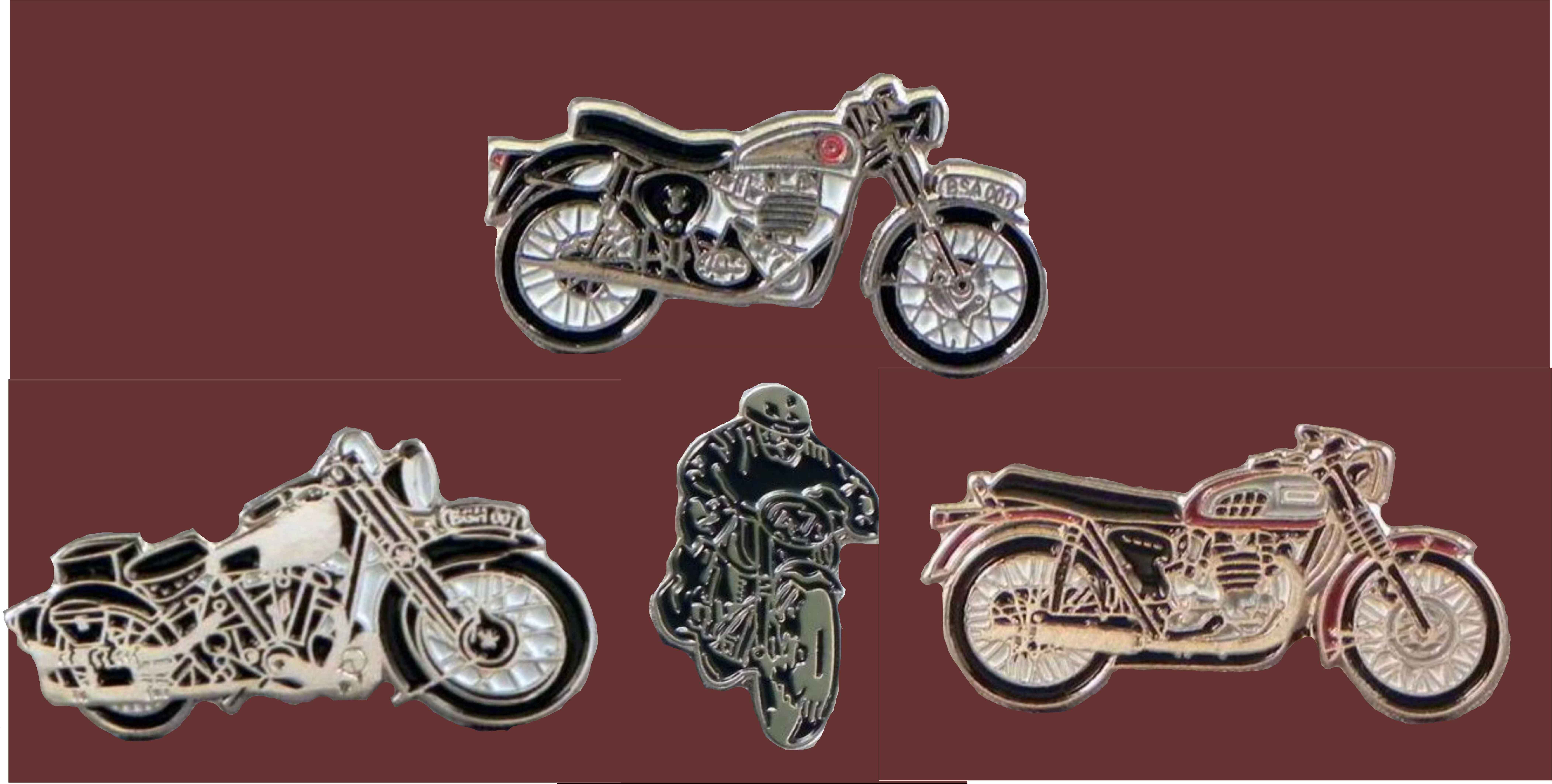 BRITISH MOTORCYCLES ENAMEL PIN BADGE COLLECTION