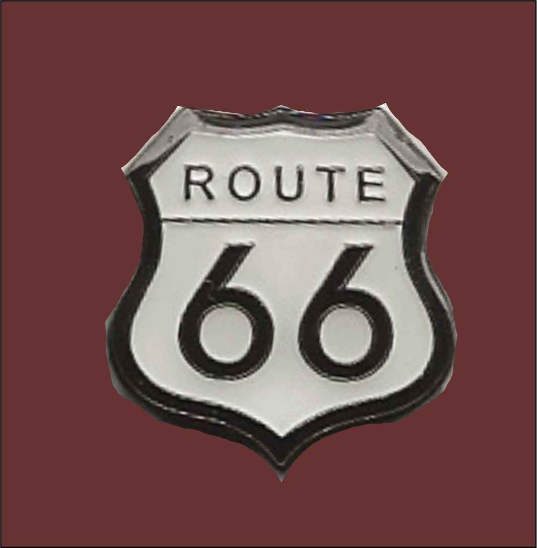 ROUTE 66 ENAMEL PIN BADGE 