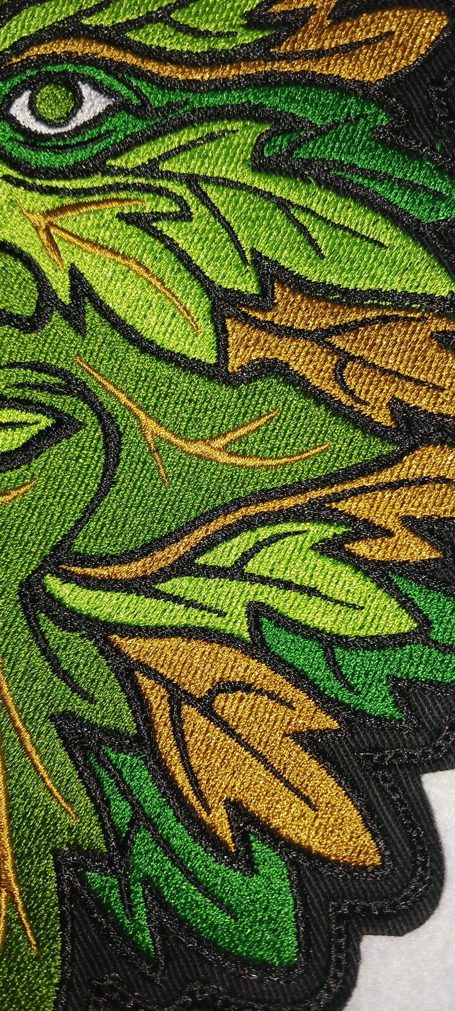 Green Man Embroidered Patch