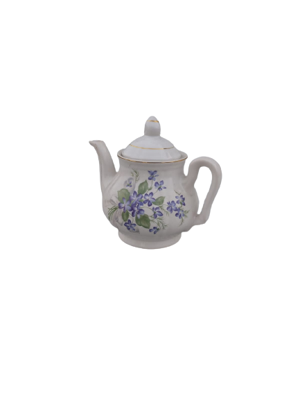 Tea pot- purple flowers