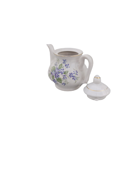 Tea pot- purple flowers