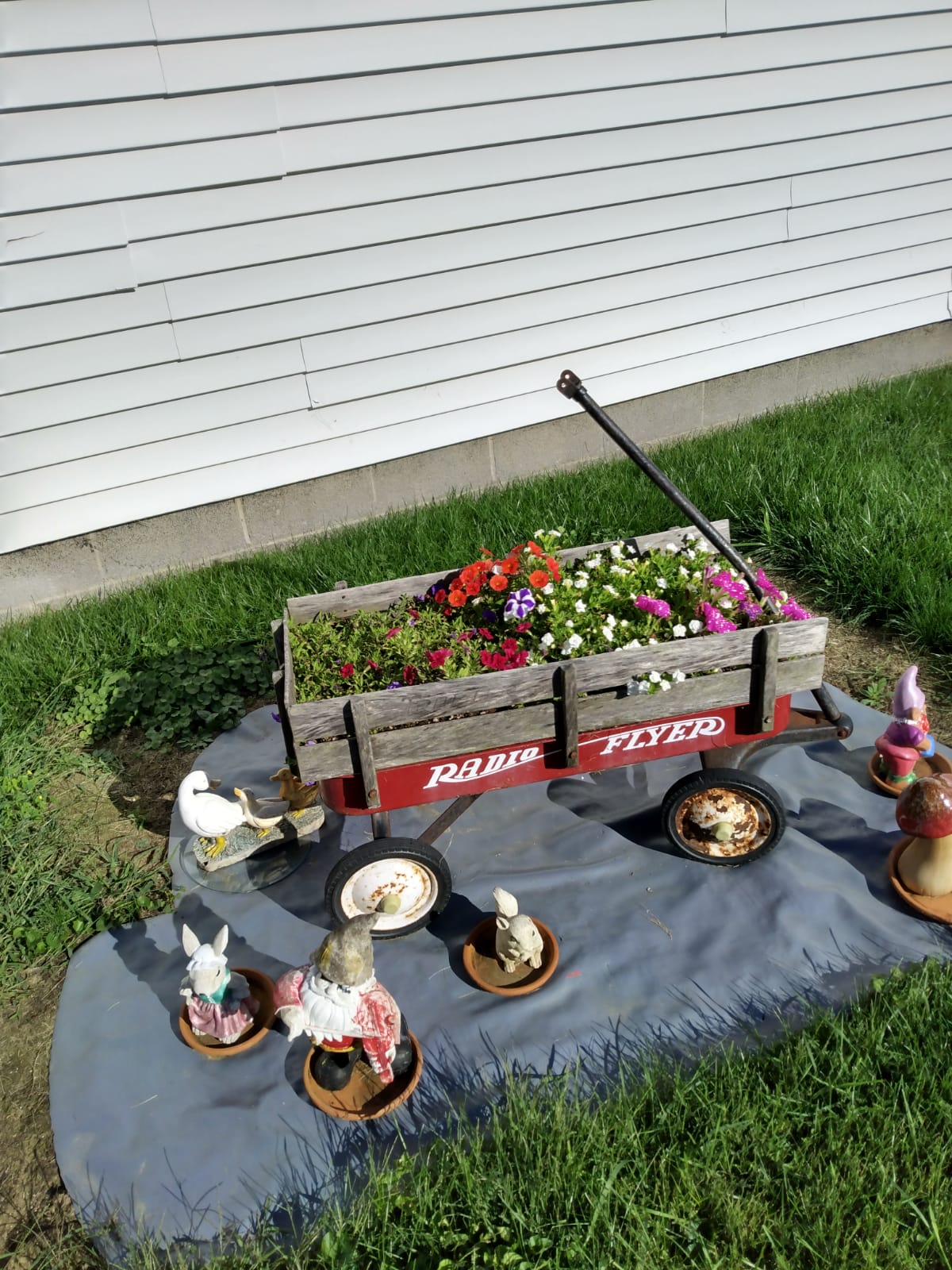 Radio Flyer Wagon with wood rails