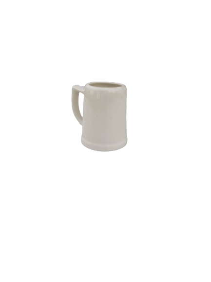 1 white ceramic Beer Stein