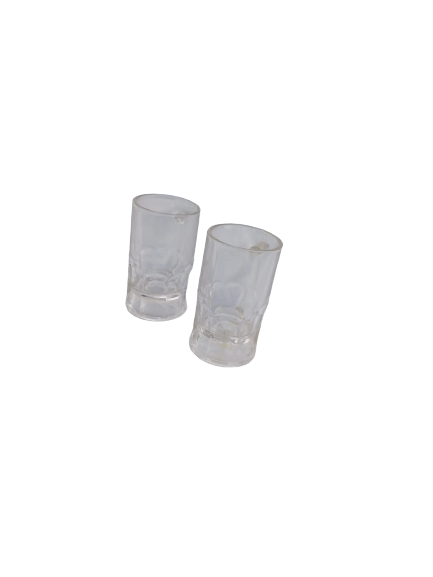 2-Clear heavy beer mugs 