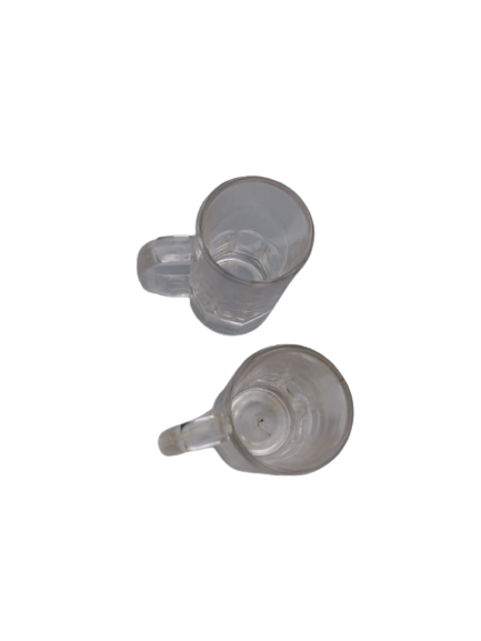 2-Clear heavy beer mugs 