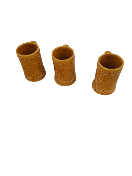 3-ceramic Heidelberg beer mugs- Shenango 10 ounce