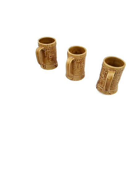 3-ceramic Heidelberg beer mugs- Shenango 10 ounce