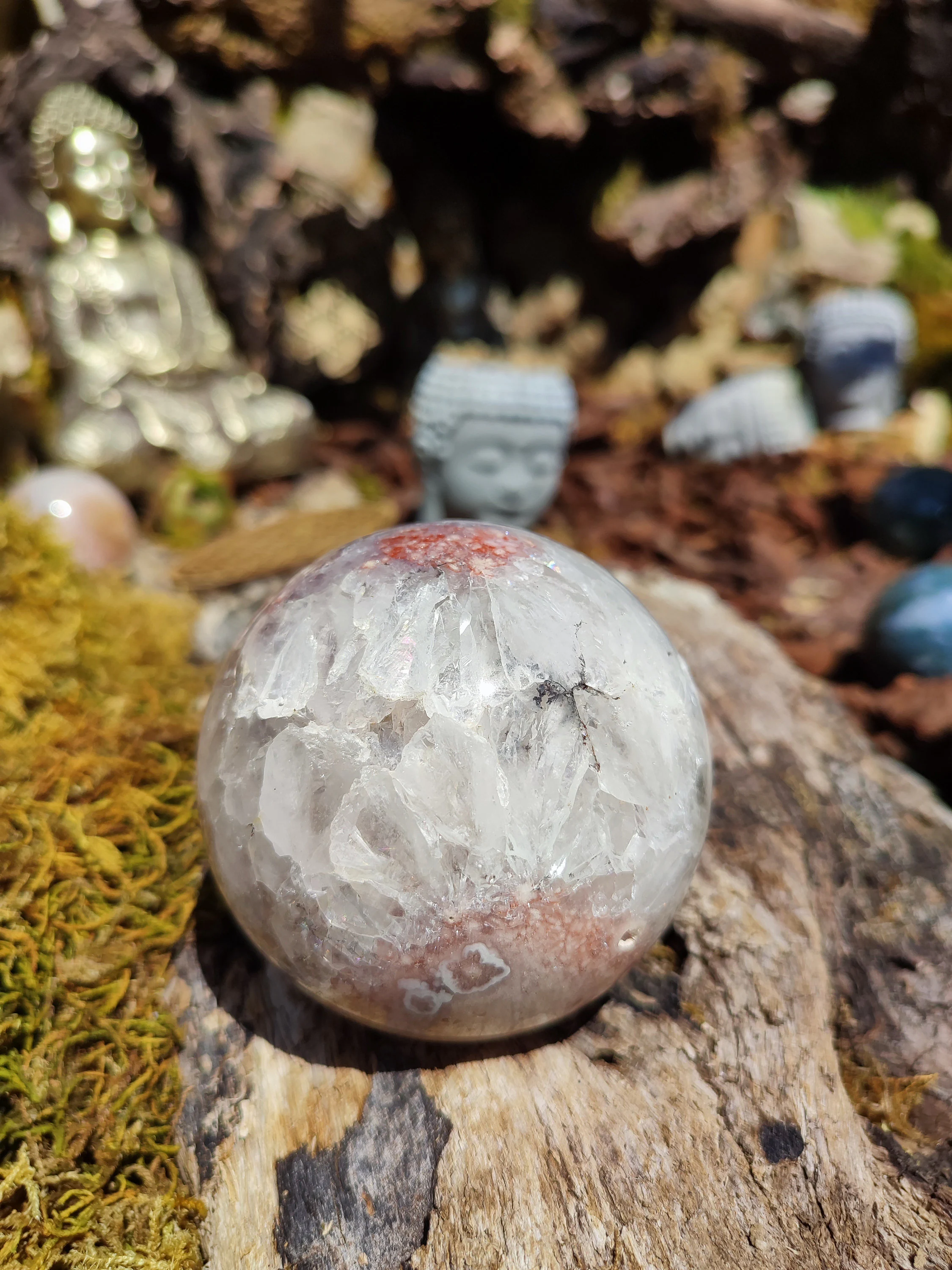 Sphère d'Agate fleur et d’Améthyste rose