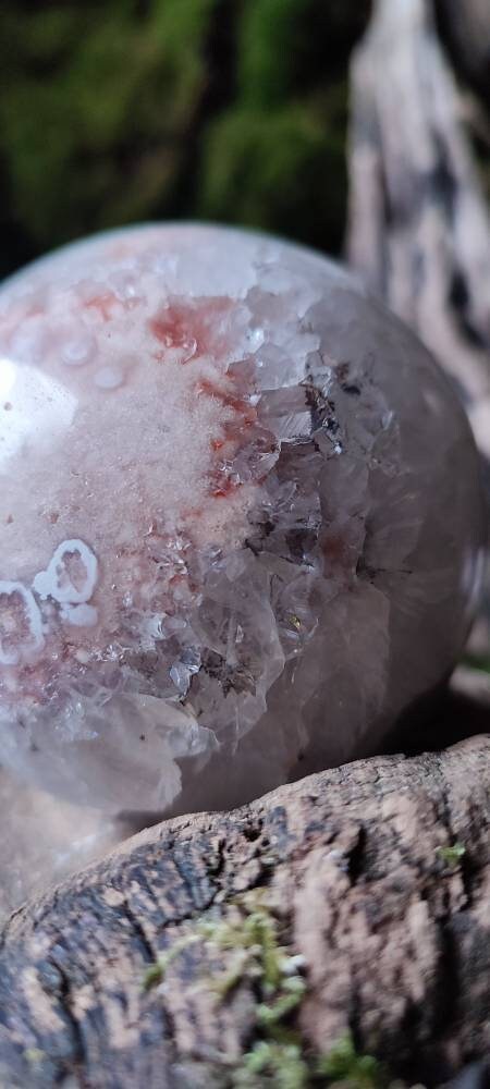 Sphère d'Agate fleur et d’Améthyste rose