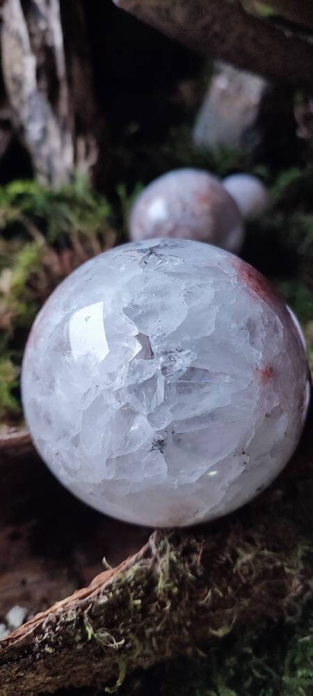 Sphère d'Agate fleur et d’Améthyste rose