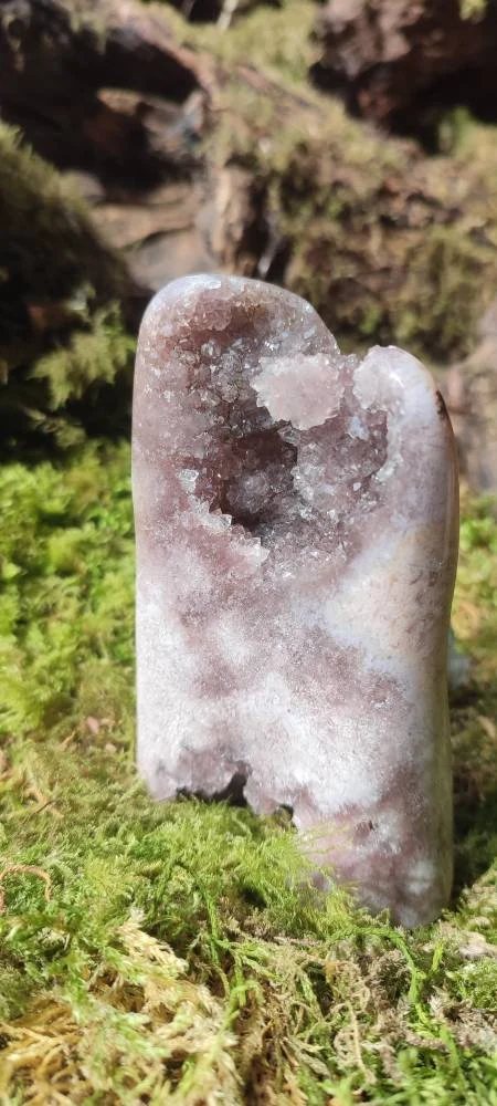 Forme libre d'Améthyste rose et d'Agate Fleur