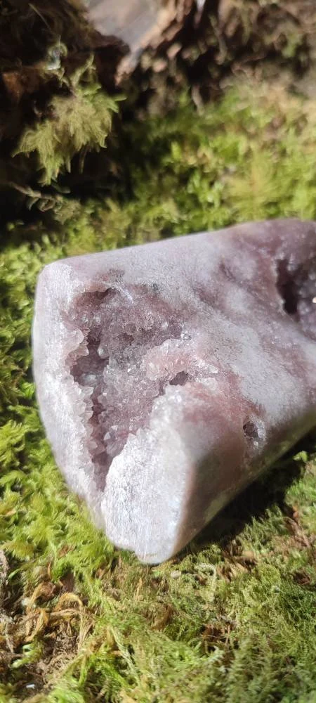 Forme libre d'Améthyste rose et d'Agate Fleur
