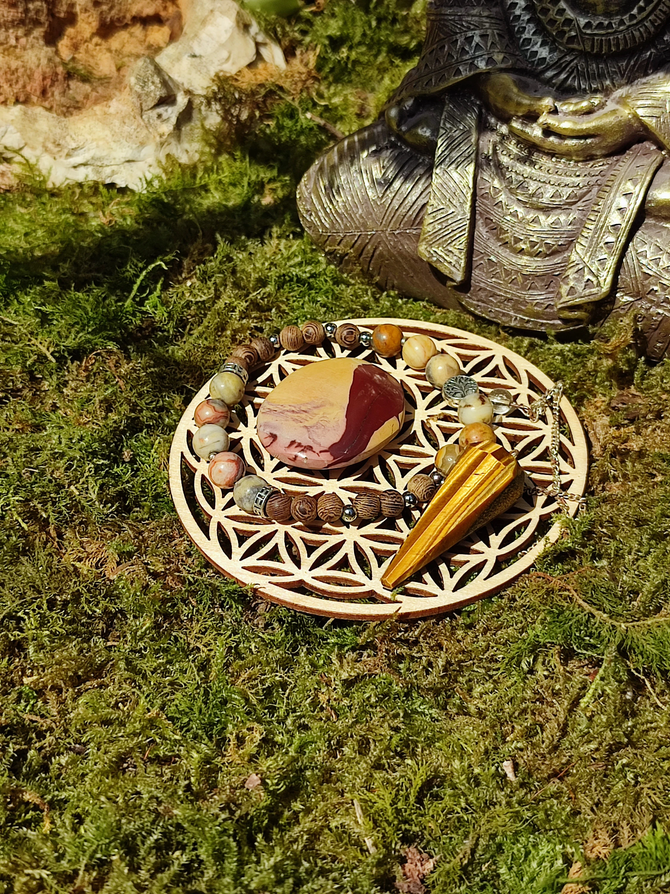 Fleur de vie en bois Artisanale 10 cm 