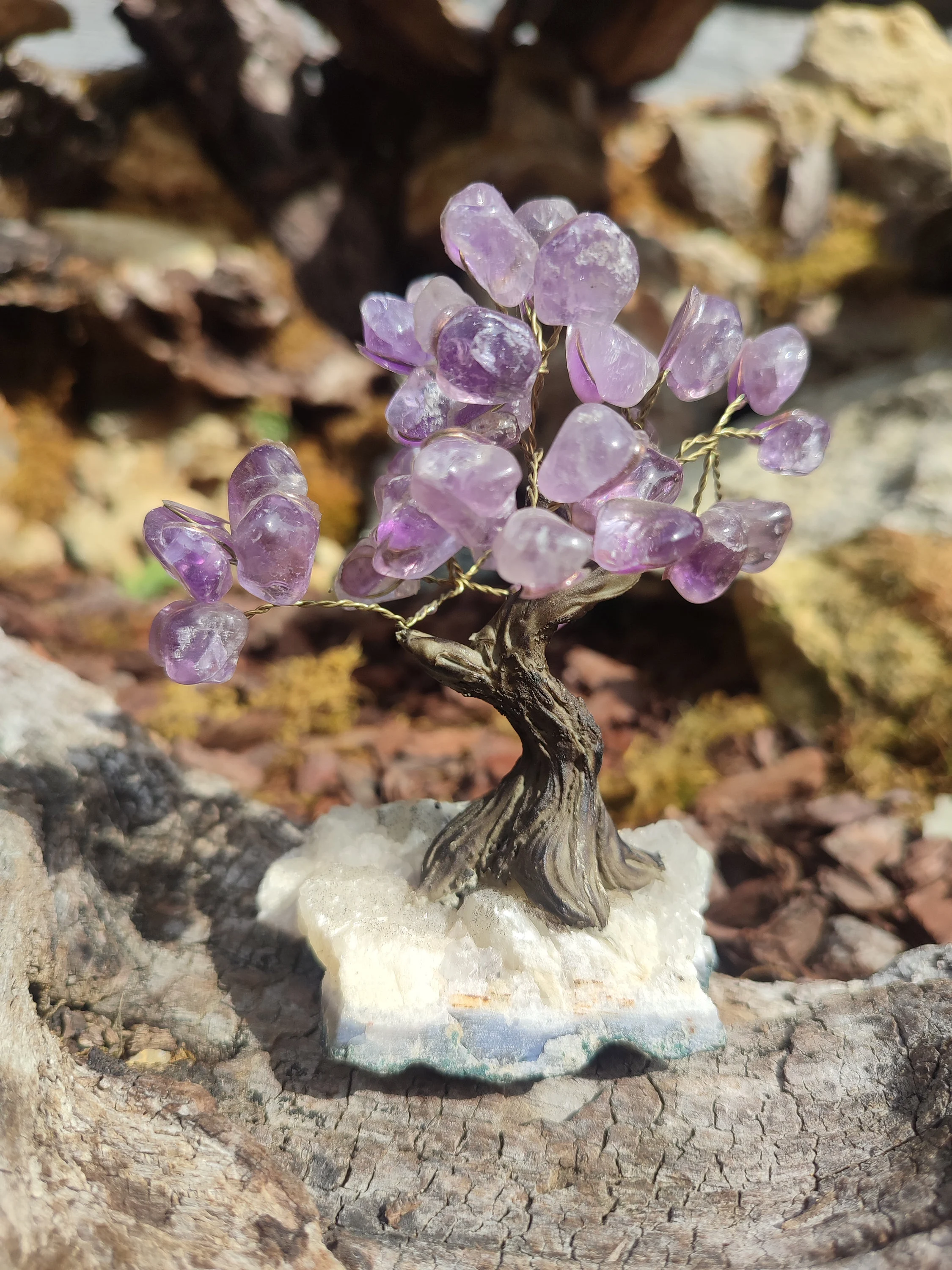 Arbre d'Améthyste et Quartz blanc