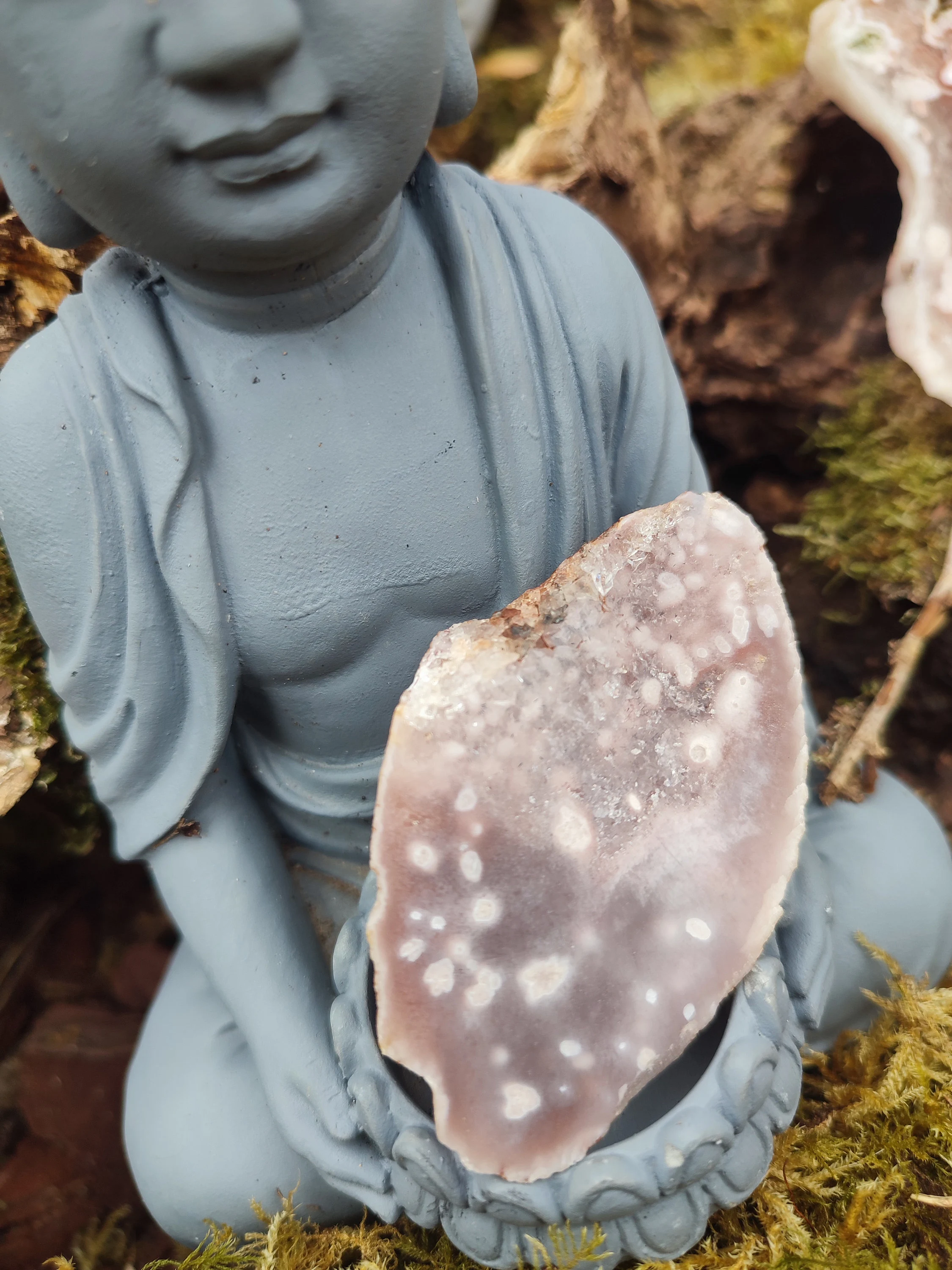 Tranche D'Améthyste rose et d'Agate fleur