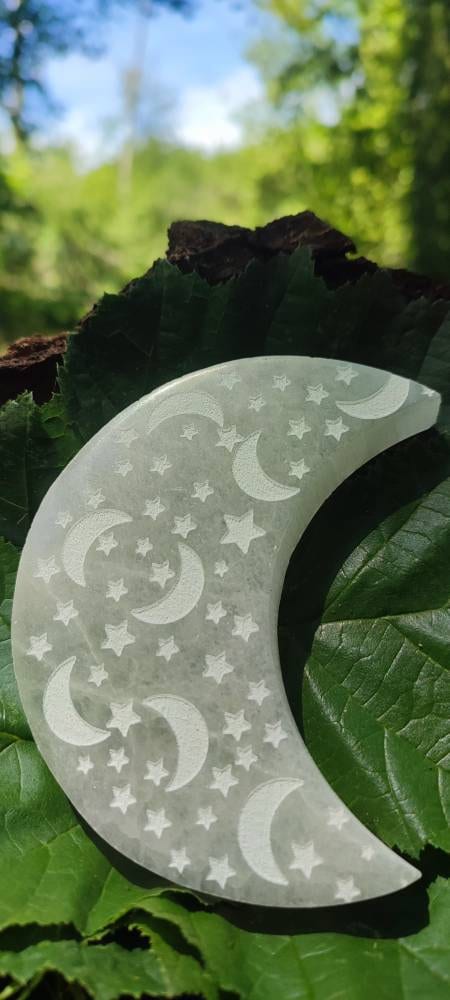 Lune de Sélénite 10 cm