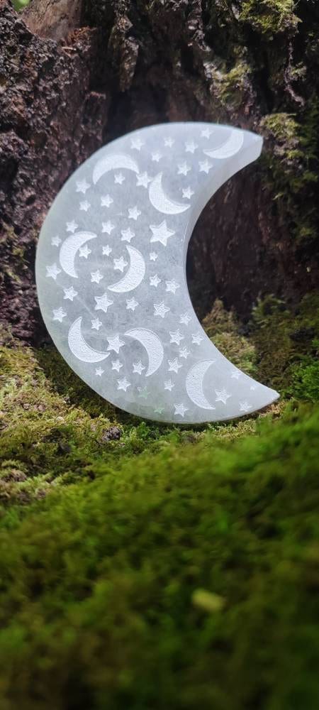 Lune de Sélénite 10 cm