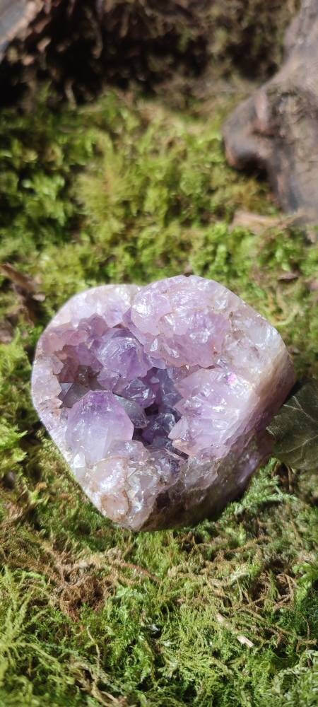Forme libre d'Améthyste rose et d'Agate fleur