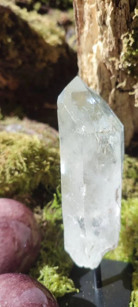 Pointe de Cristal de Roche sur trépied