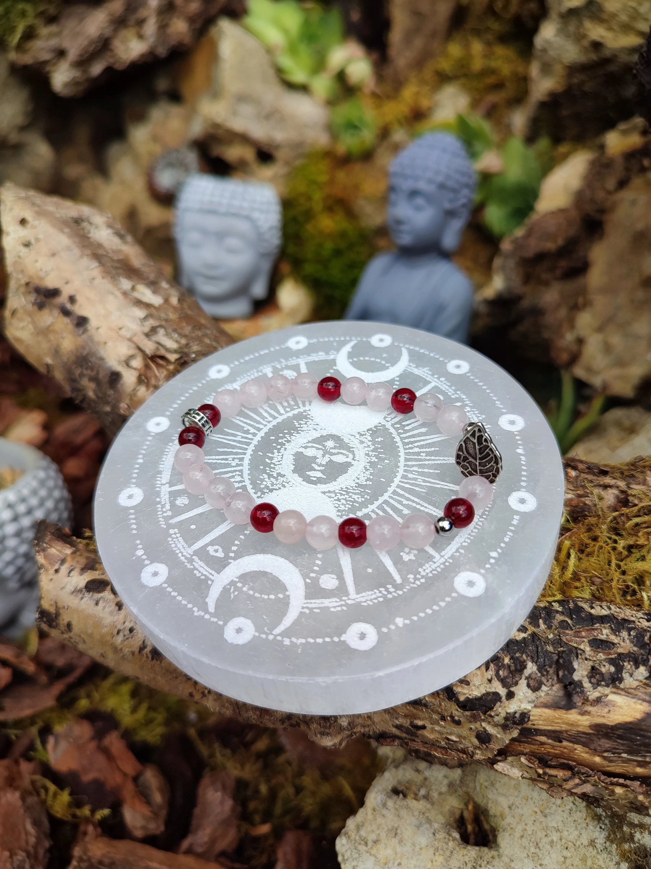 Disque de Sélénite cycle lunaire de 10 cm