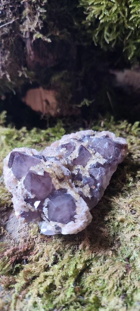 Amas de Quartz fumé, baryte et Fluorite
