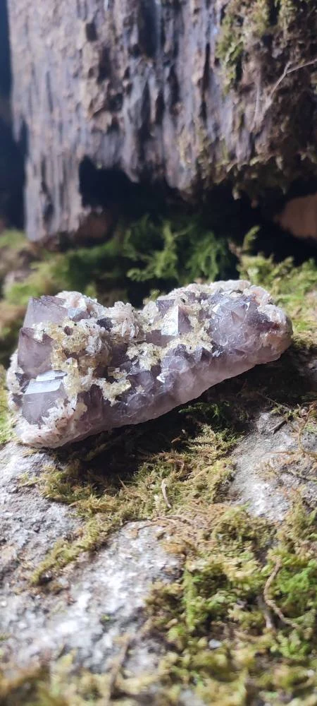 Amas de Quartz fumé, baryte et Fluorite