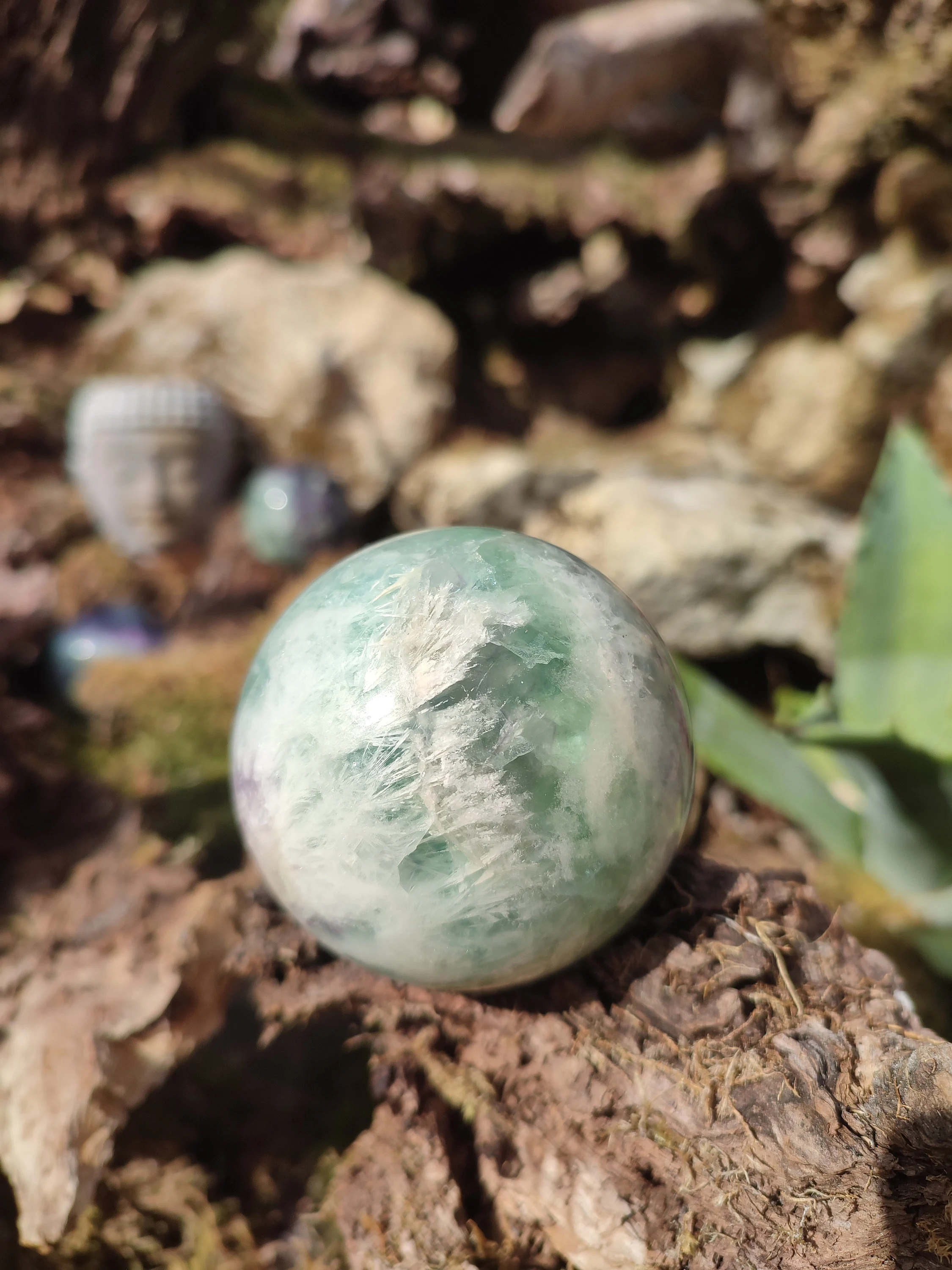 Sphère de Fluorite plume