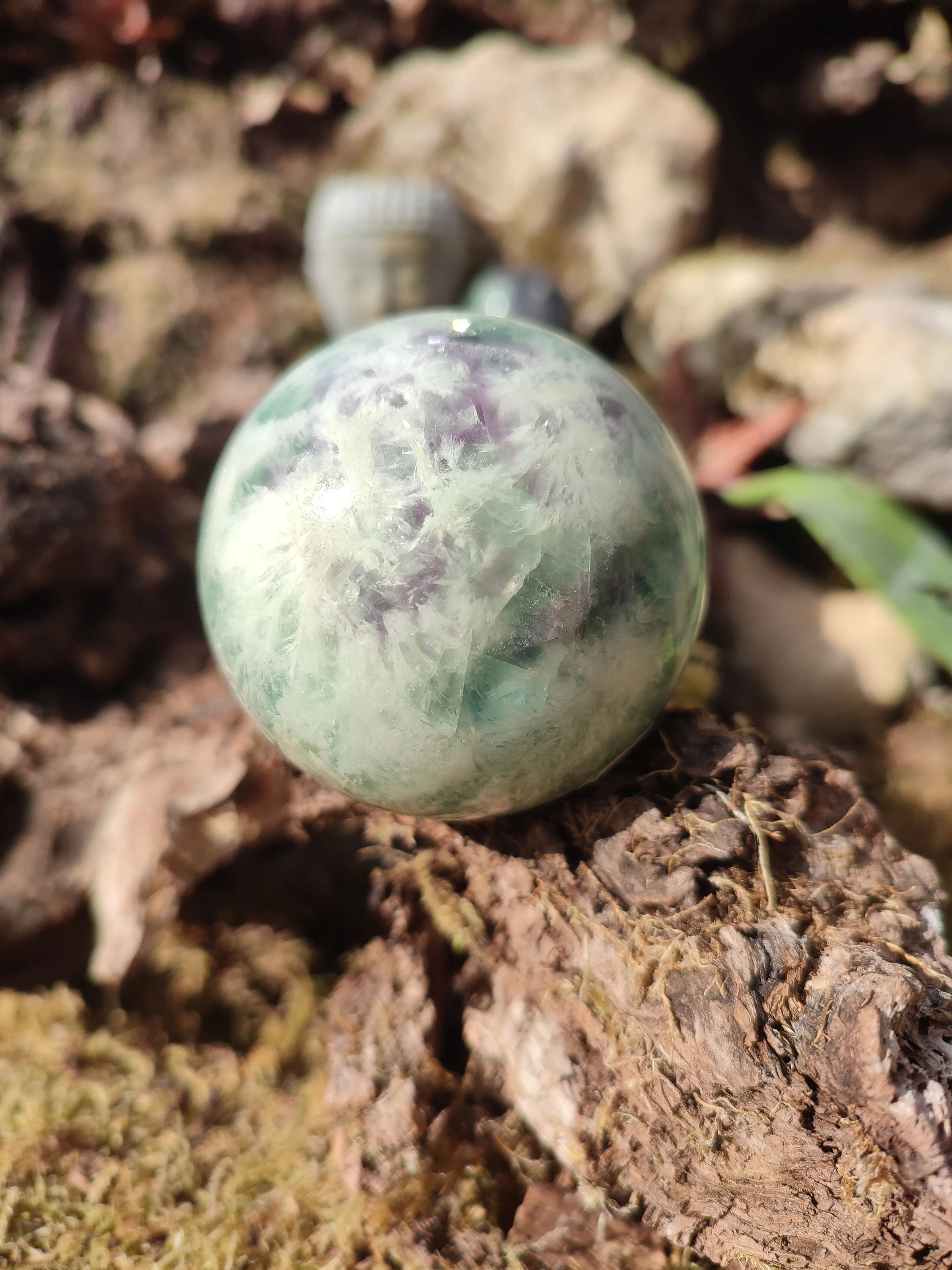 Sphère de Fluorite plume
