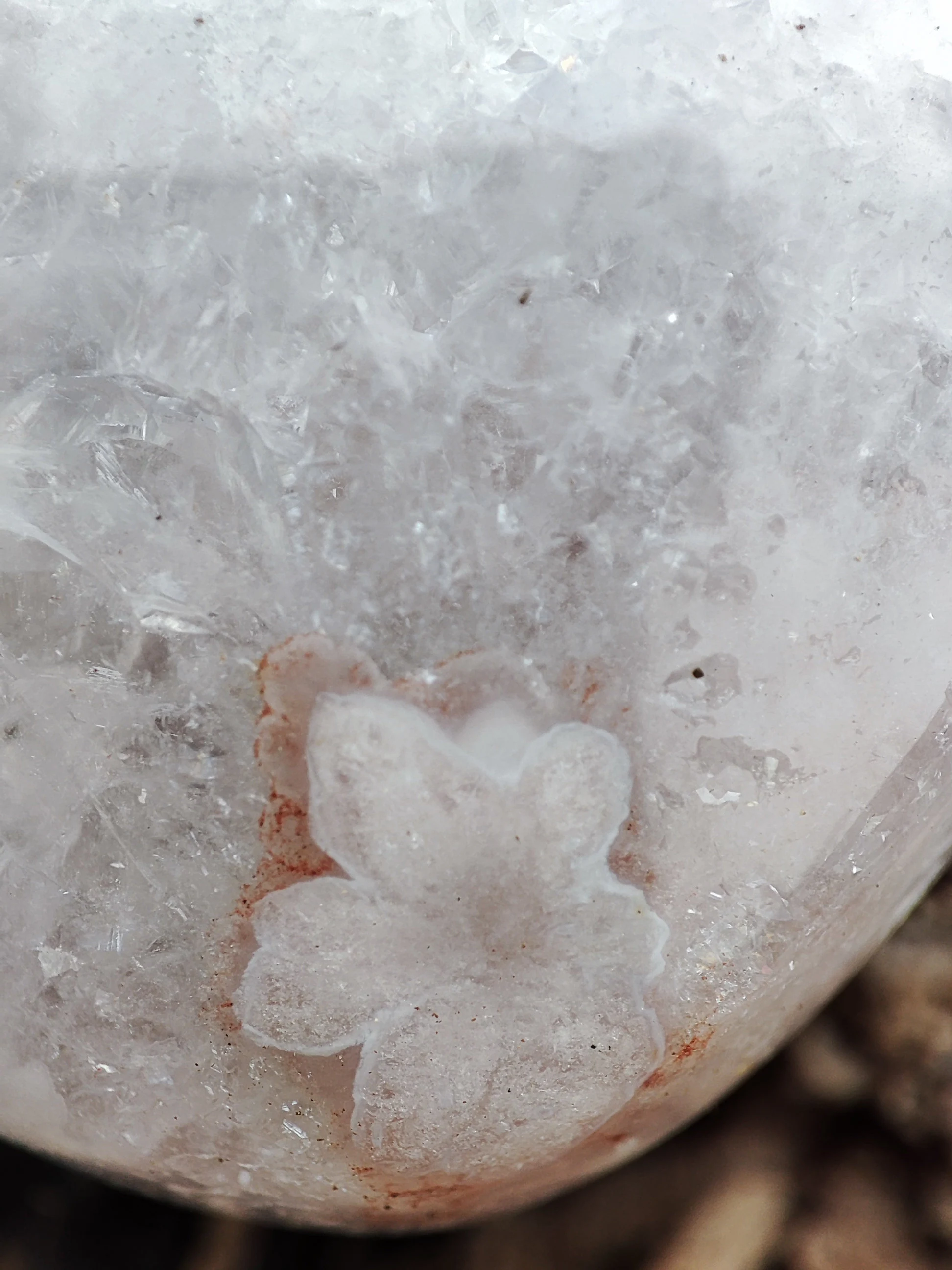 Coeur d'Améthyste rose et d'Agate fleur