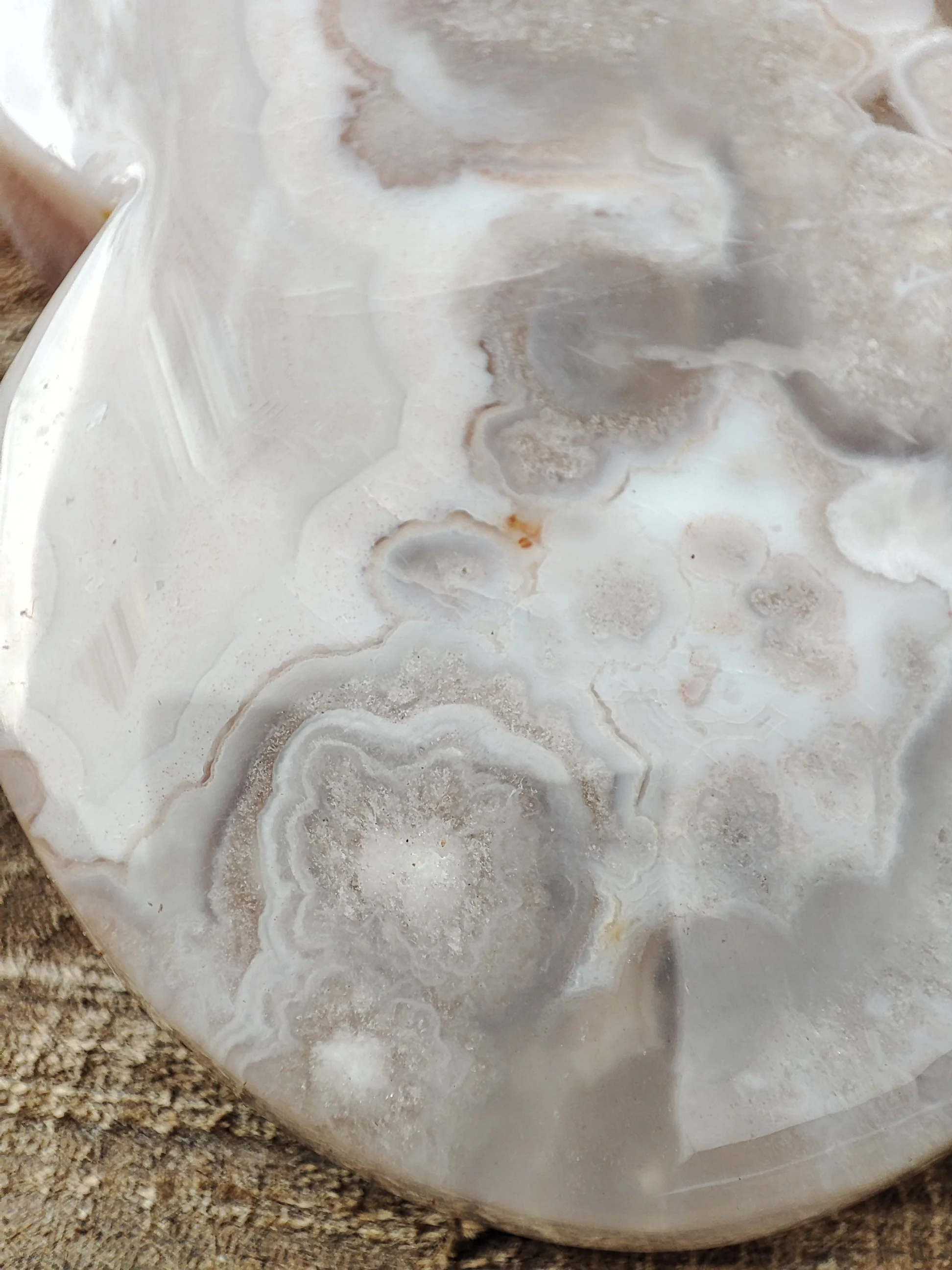 Coeur d'Améthyste rose et d'Agate fleur