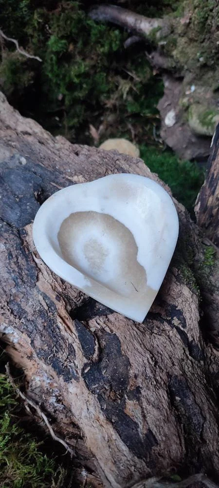 Coupelle d'Onyx Marbre forme coeur