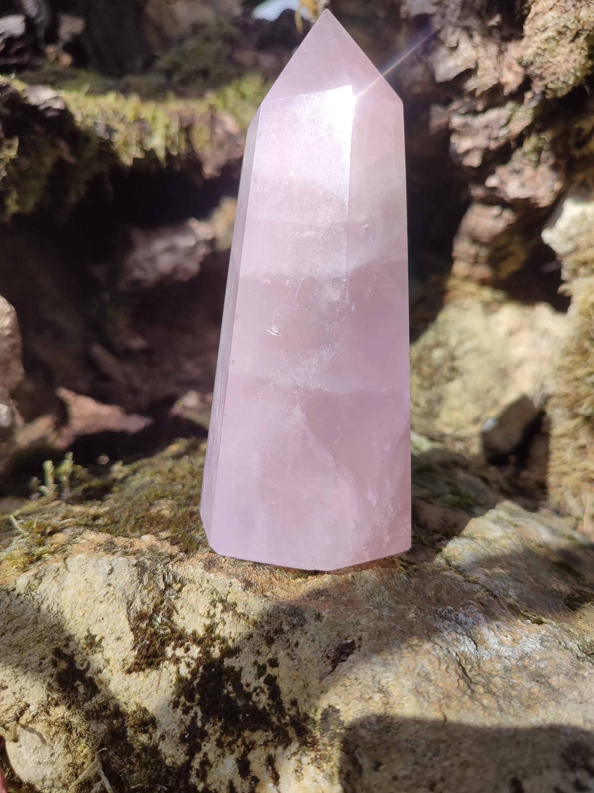Obélisque de Quartz rose